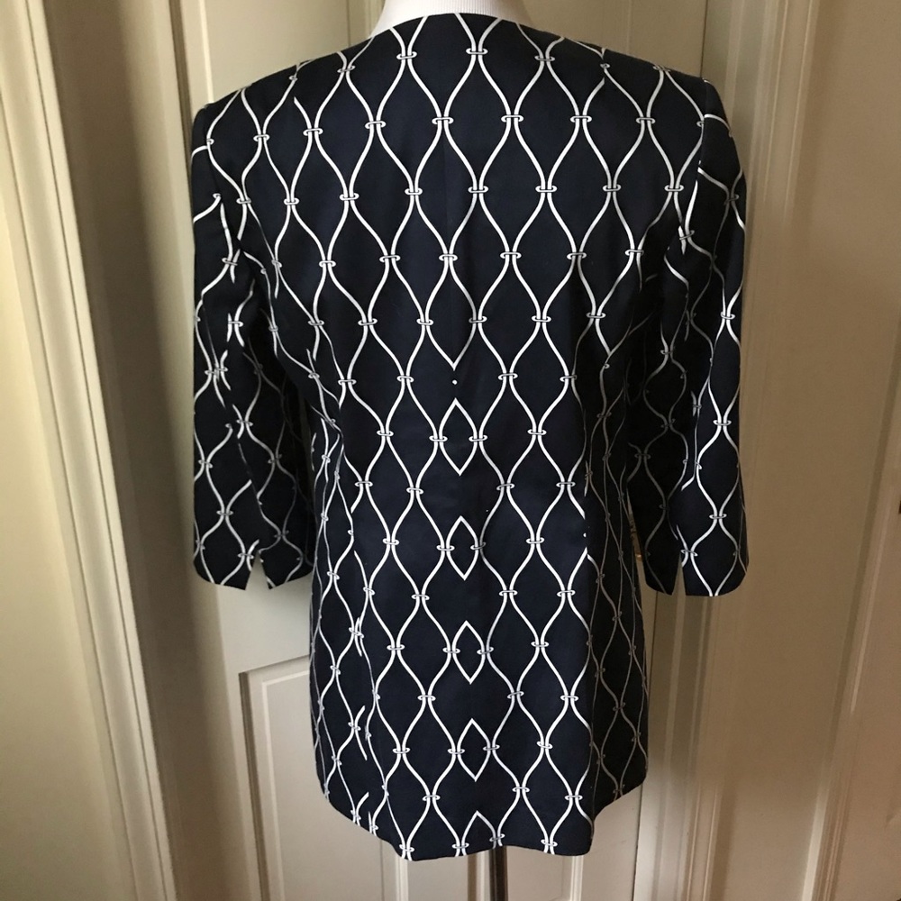Talbots Navy/White Spring Coat - Picture 4 of 7